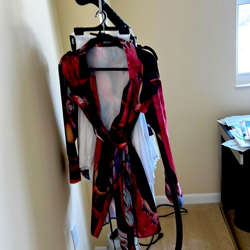 Red marble dress , Bolufe’ , size small, never worn . Beautiful,